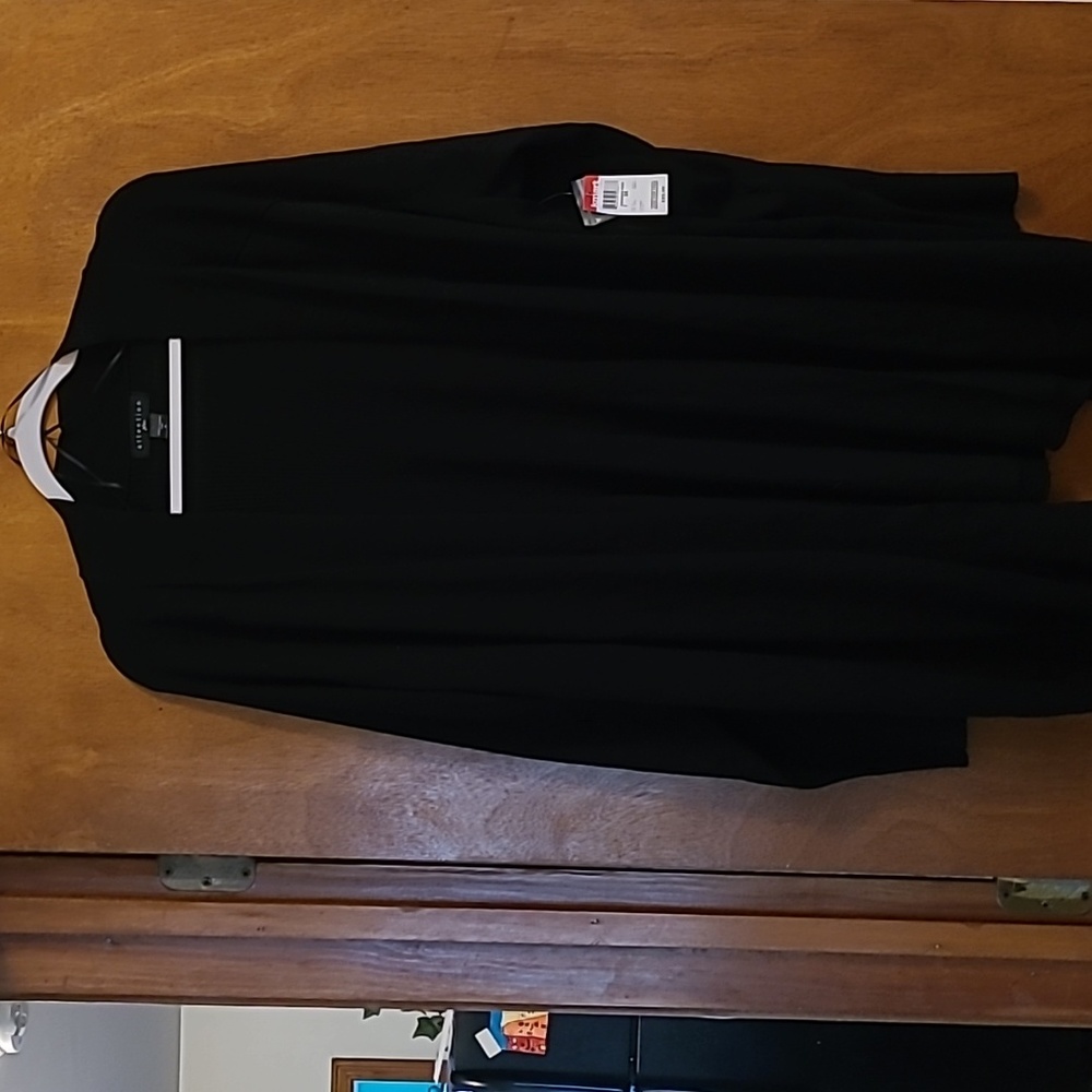 COPY - Black Thin Open Front Cardigan Attention Plus Size 3X BNWT